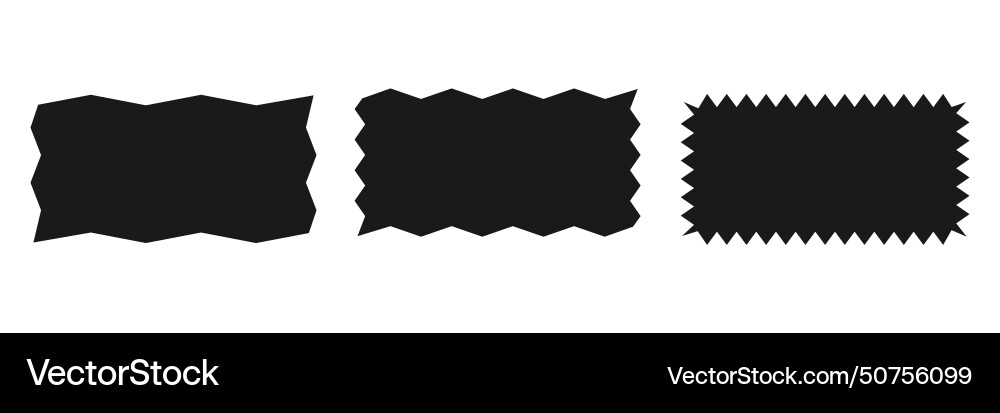 Rectangle with uneven edge Rectangle with uneven edge vector image