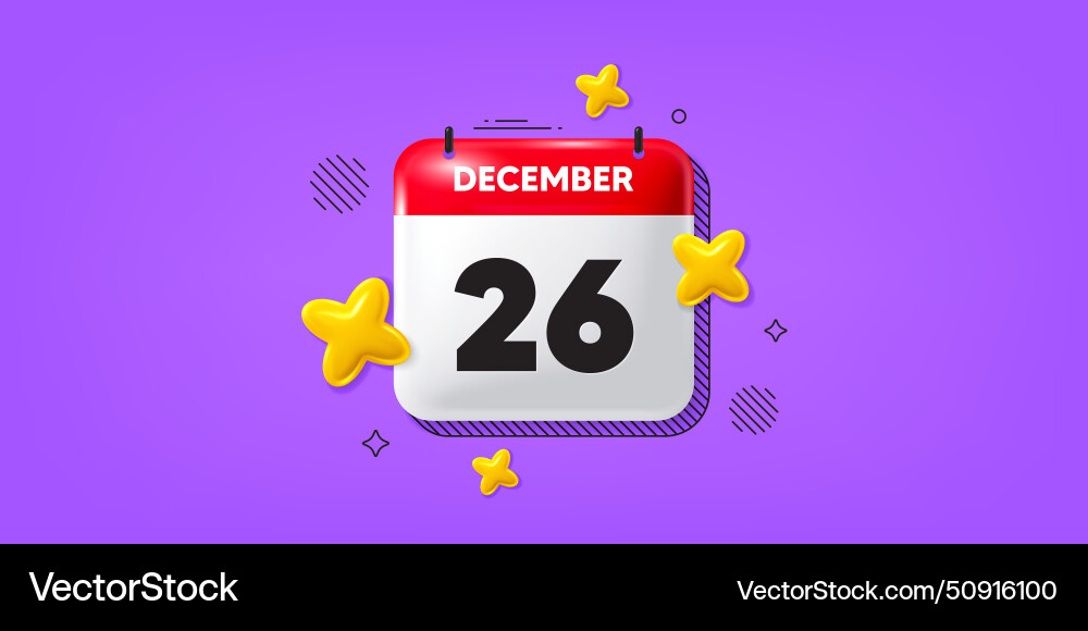 26th day of the month icon event schedule date 26th day of the month icon event schedule date vector image