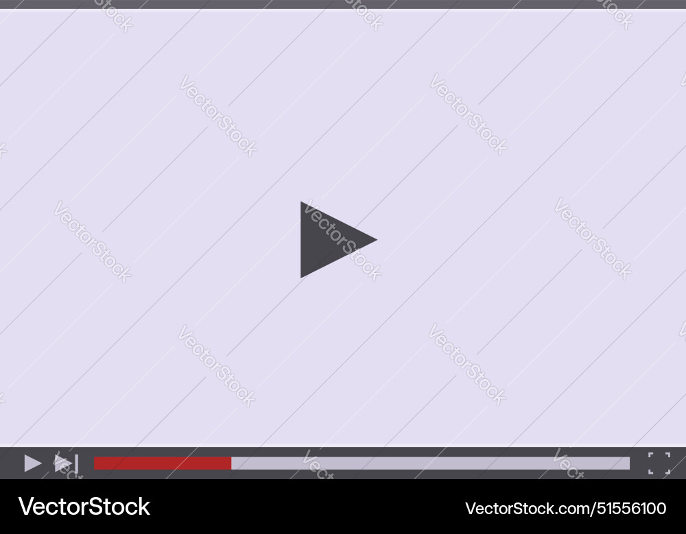 A video player with progress bar Vector Image