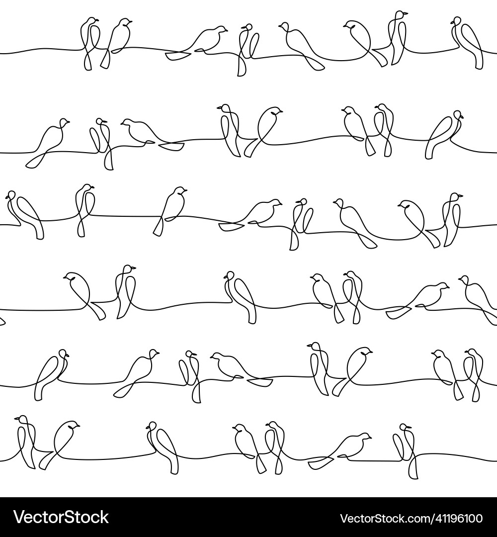 Abstract Bird Pattern - Monoline vector image