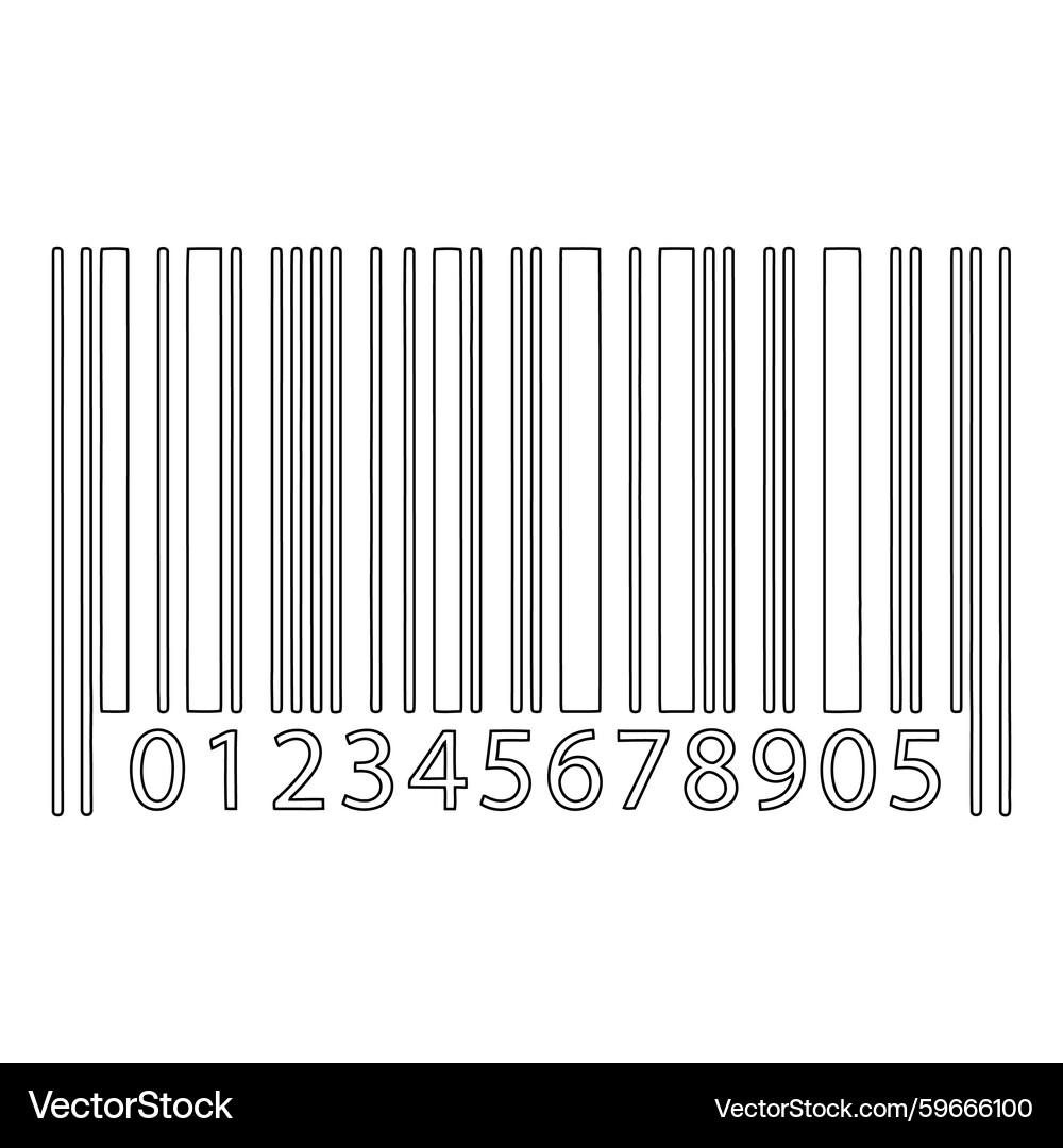 Black and White Barcode Number Sequence – Royalty-Free Vector | VectorStock, image size:1000x1080