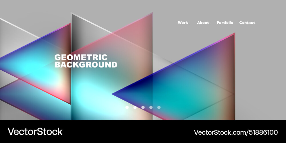 Gradient triangle geometric minimal wallpaper Vector Image