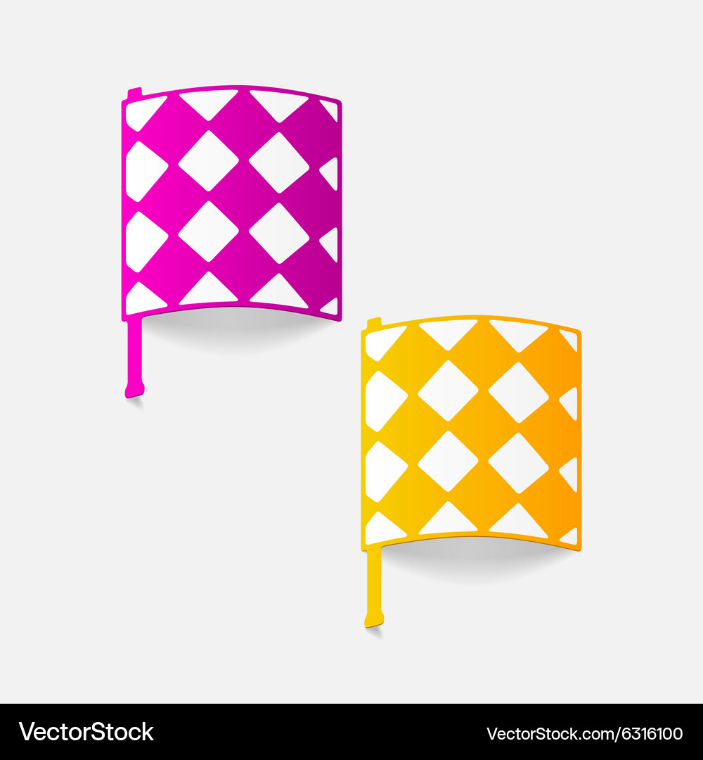 Realistic design element linesman flag Vector Image