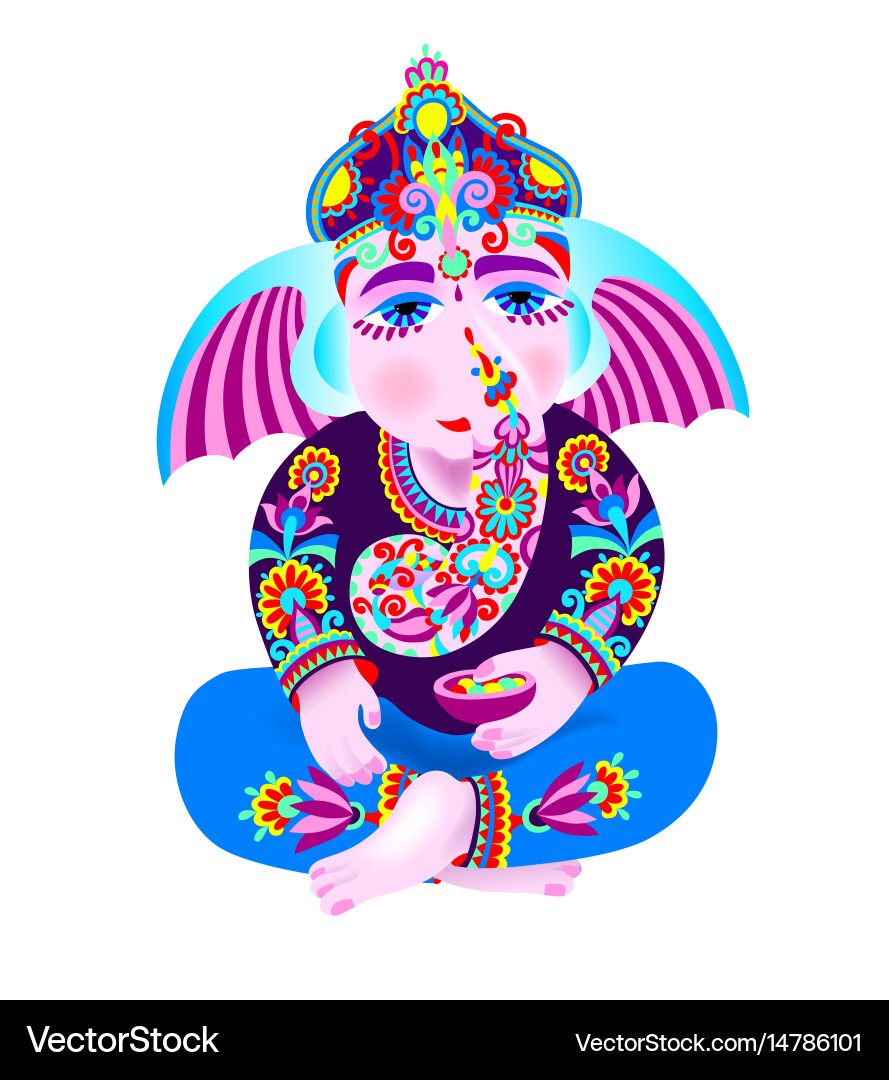Lord Ganesha - Hindu God Vector Image