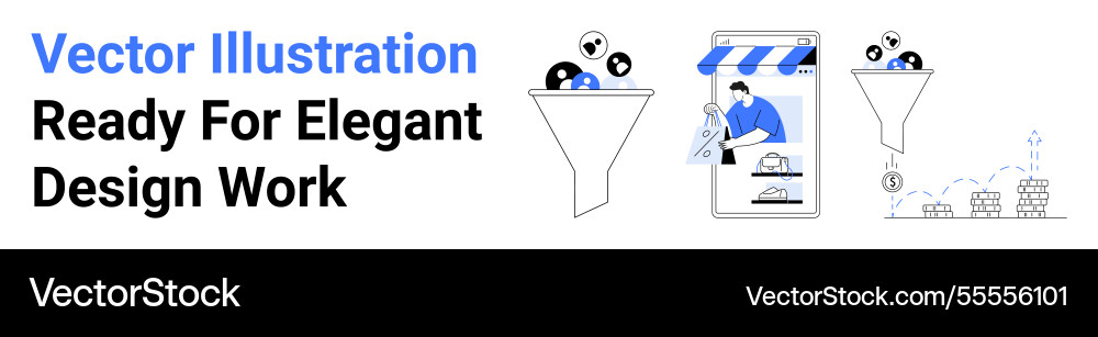Marketing funnel process highlighting lead Vector Image