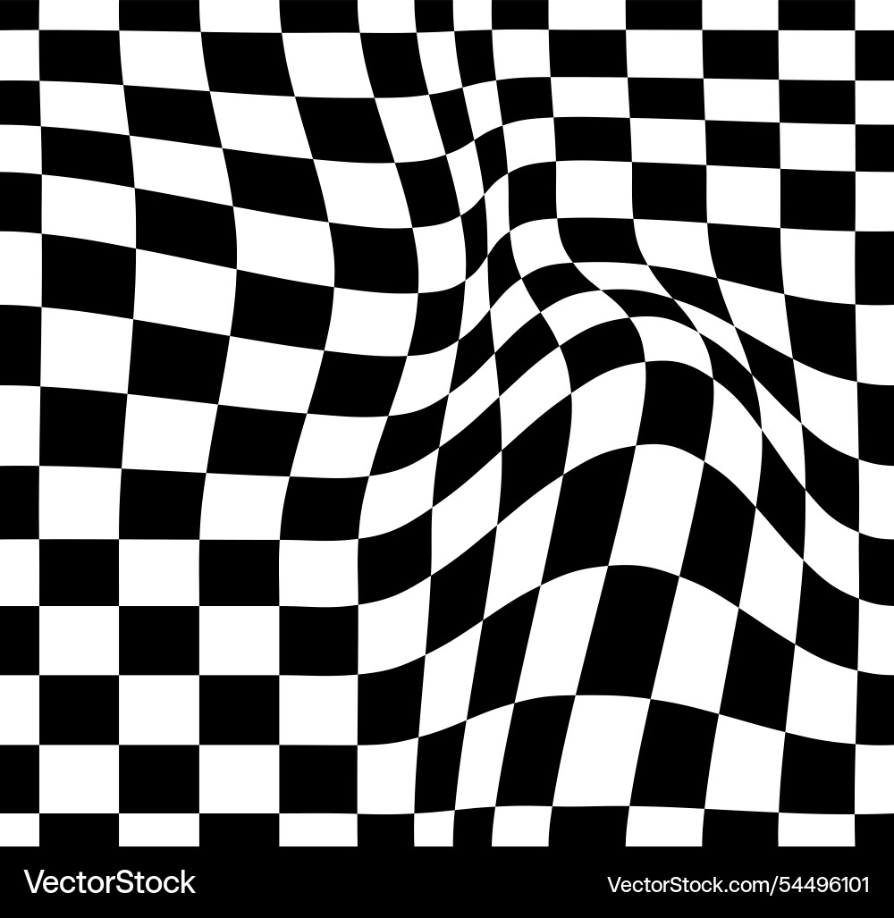 Psychedelic checkerboard pattern Psychedelic checkerboard pattern vector image