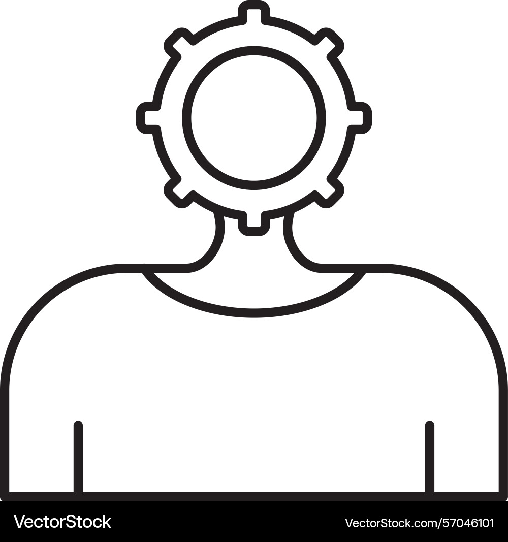 Setting line icon design vector image
