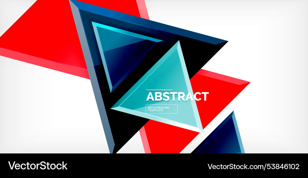 Abstract background - glossy triangles Vector Image
