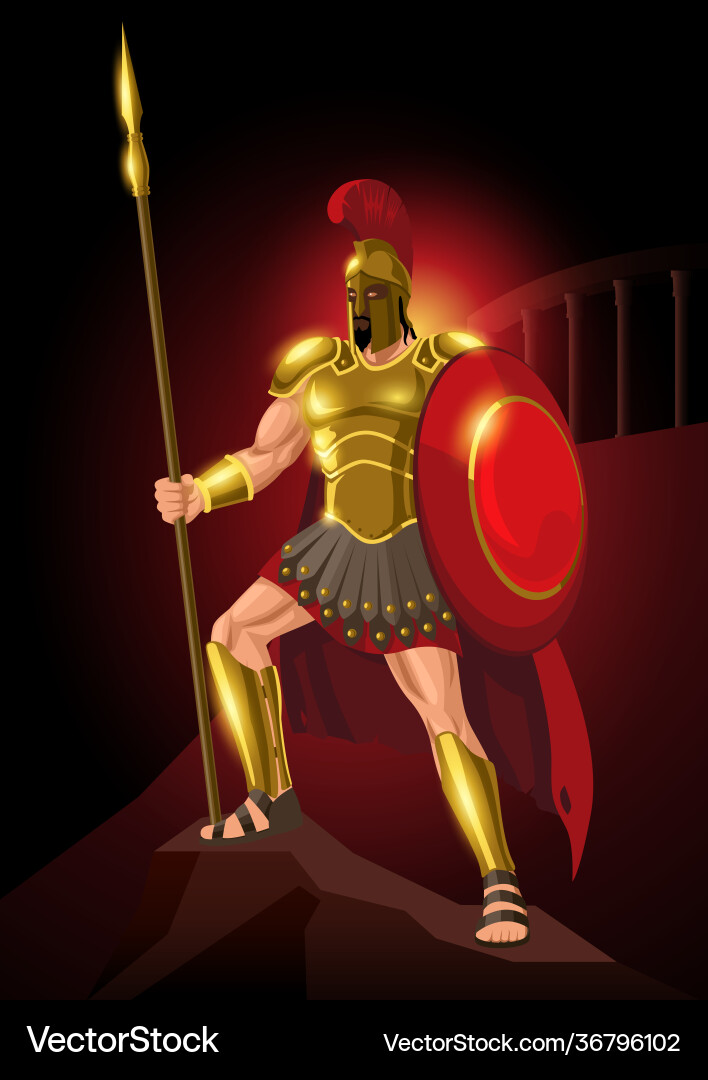 Ares greek god war vector image