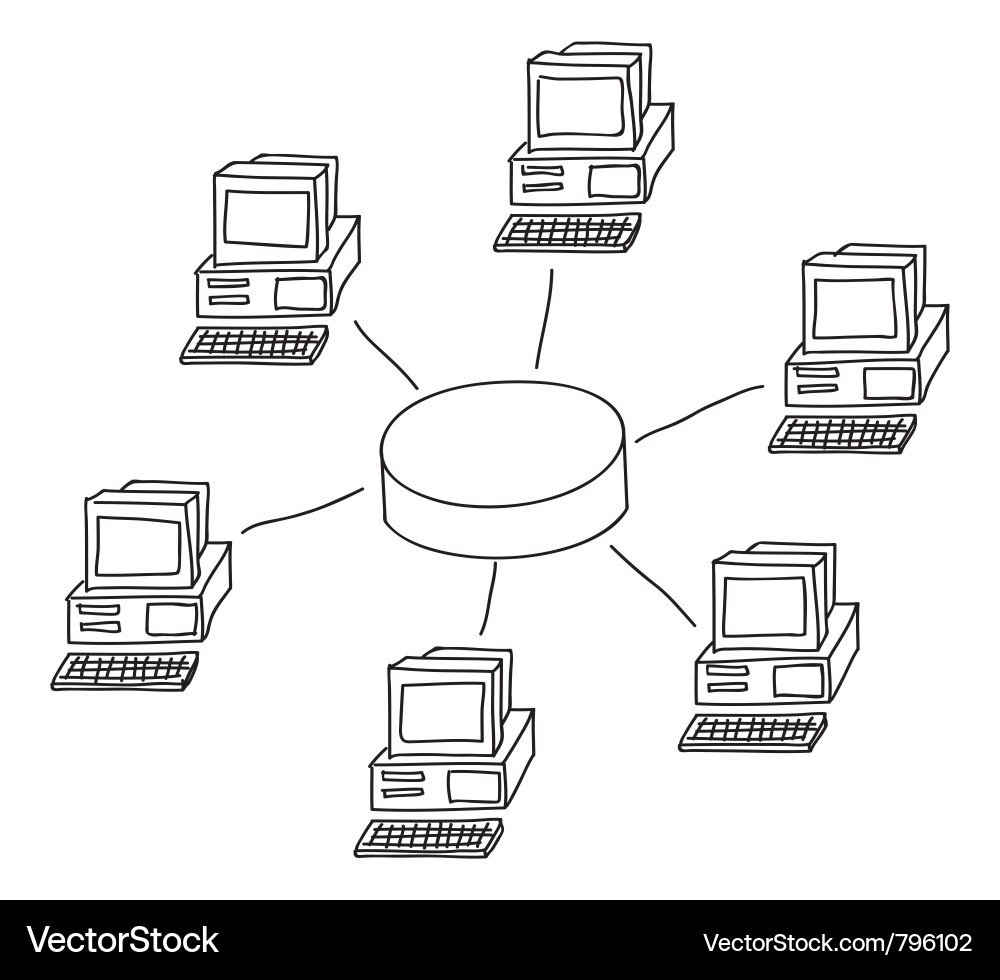 Computer Network Diagram vector image
