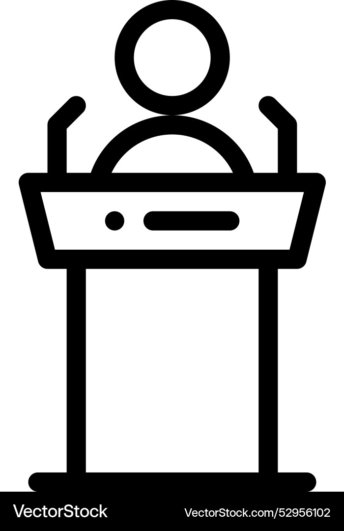 Discourse icon thin linear style design isolated Discourse icon thin linear style design isolated vector image
