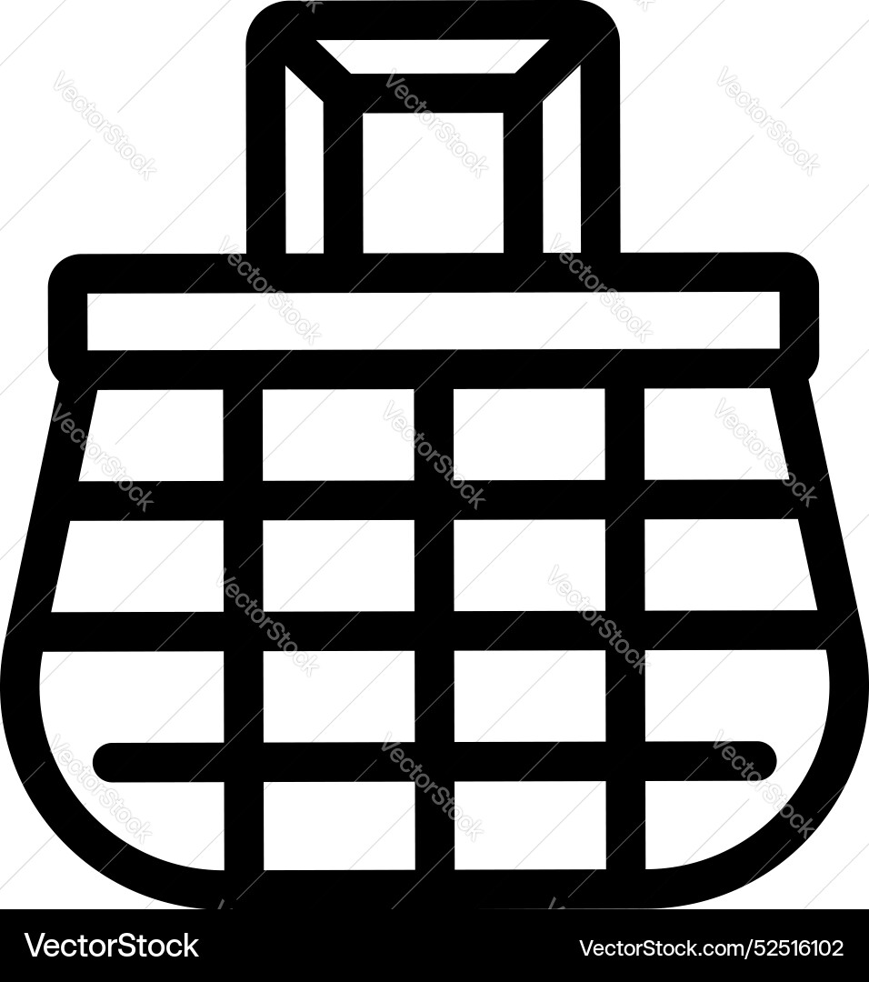 Empty string bag for grocery shopping with square Empty string bag for grocery shopping with square Vector Image