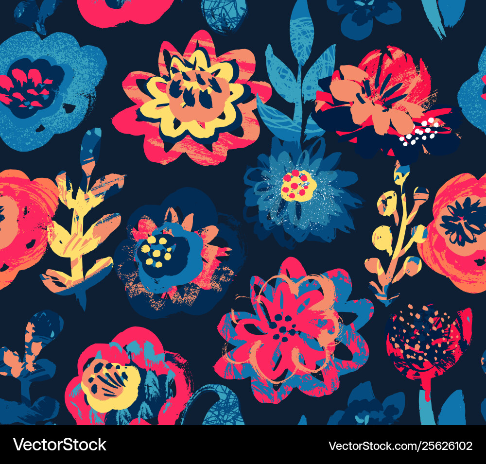 Floral Botanical Pattern Vector Image