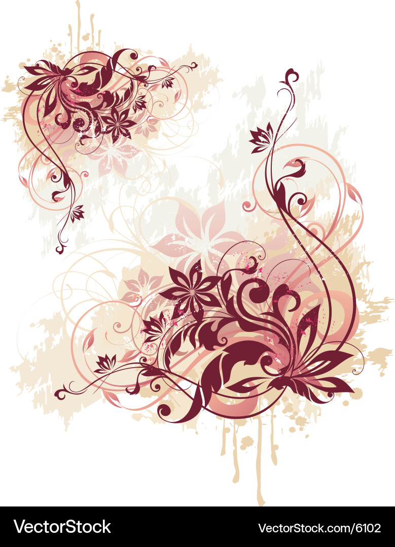 Floral design element Royalty Free Vector Image
