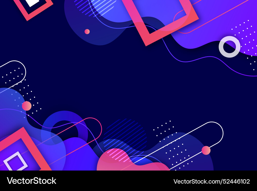 Gradient geometric shapes background vector image