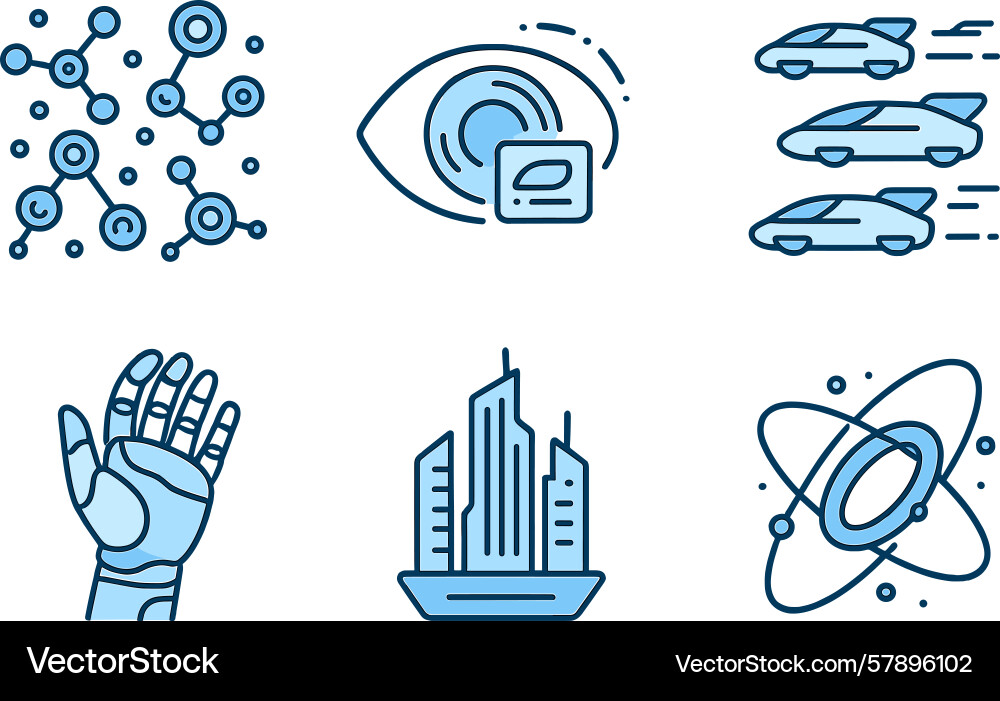 Modern technology concepts displaying artificial vector image