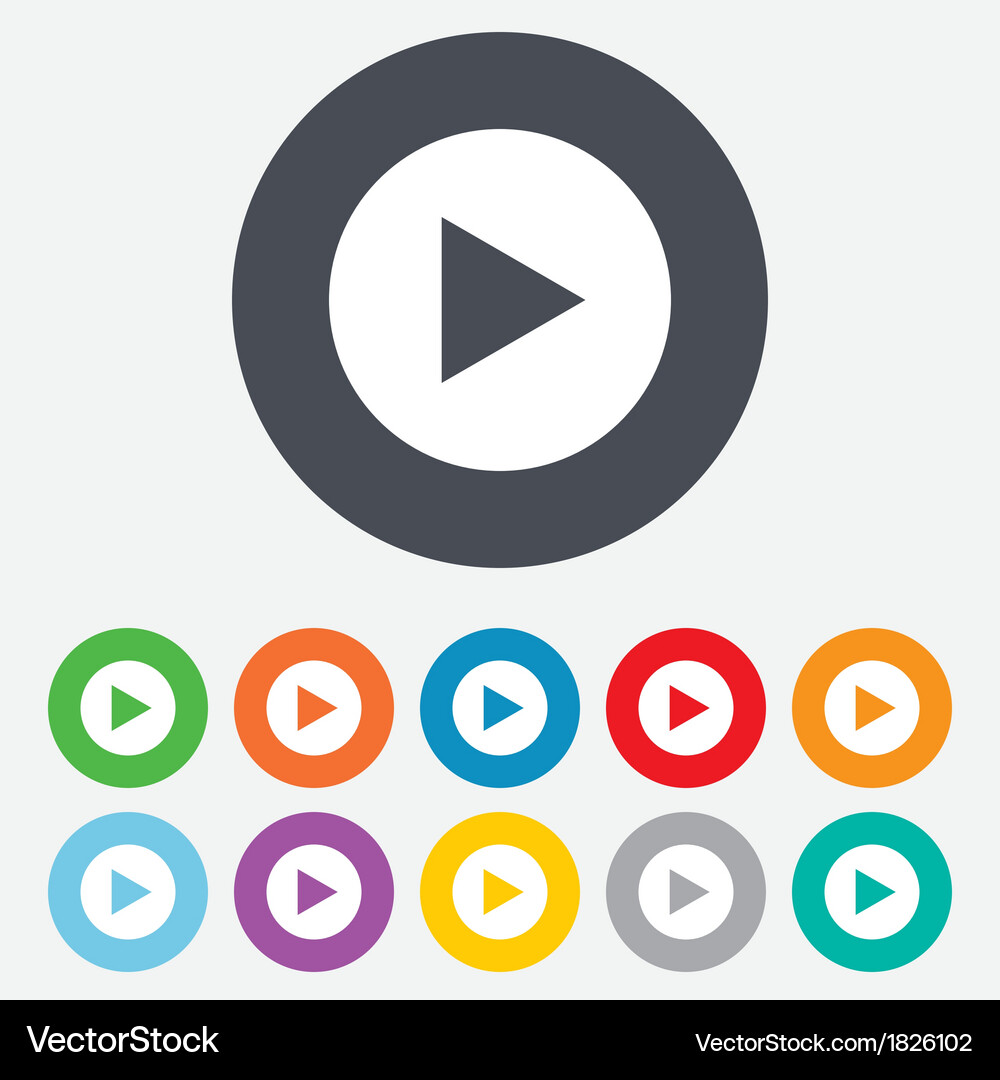 Navigation Arrow Button Icon Set Vector Image