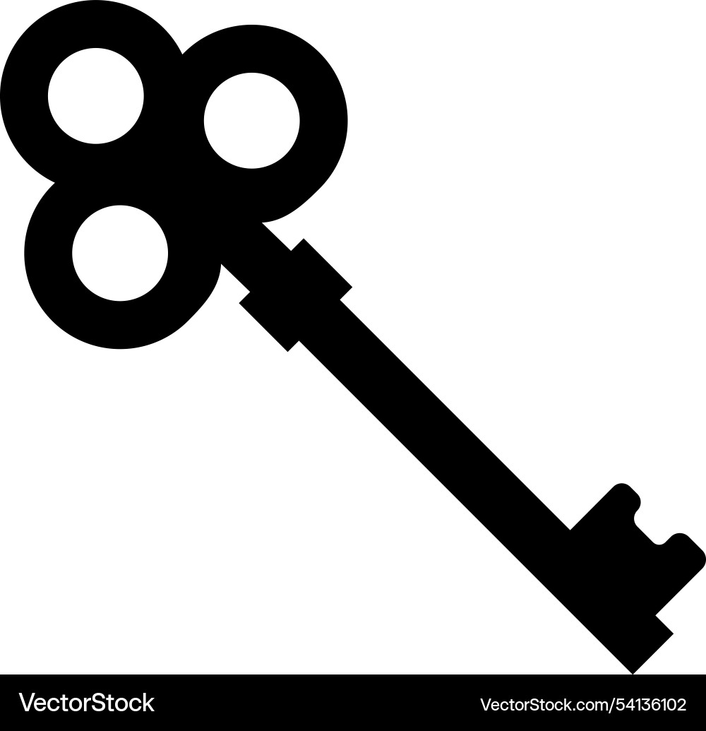 Old key - simple icon Old key - simple icon Vector Image