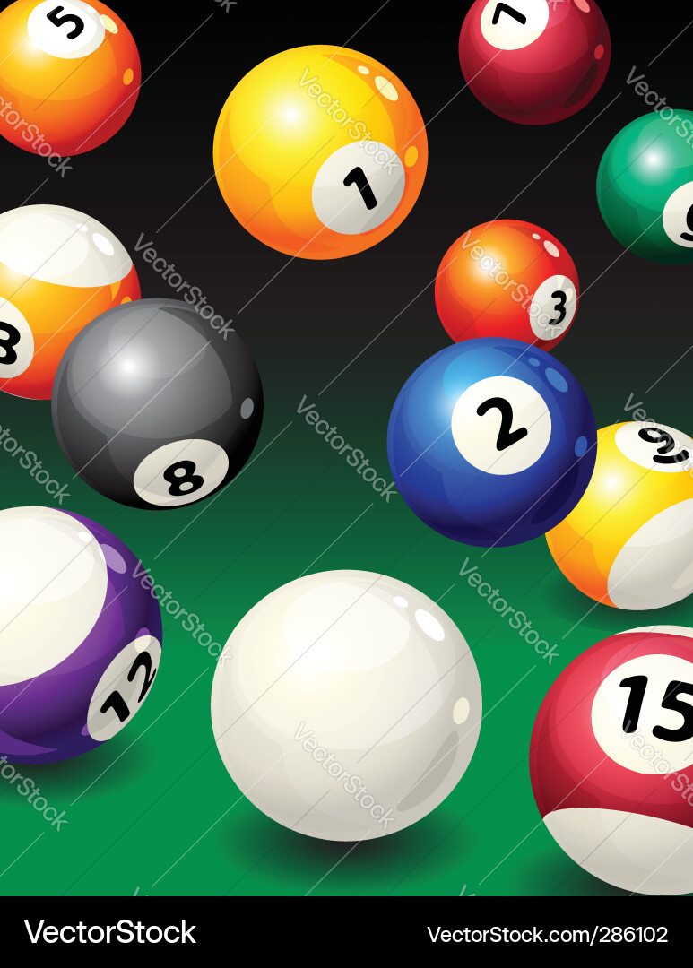 Pool Balls Game Vector Image