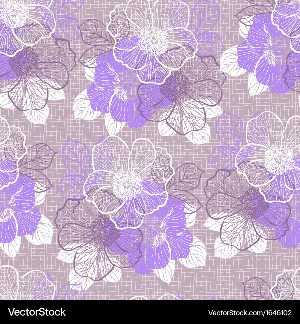 Seamless pattern with peony Vector Image