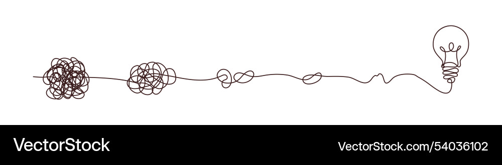 Solution concept of chaos in thoughts with hanging Solution concept of chaos in thoughts with hanging vector image