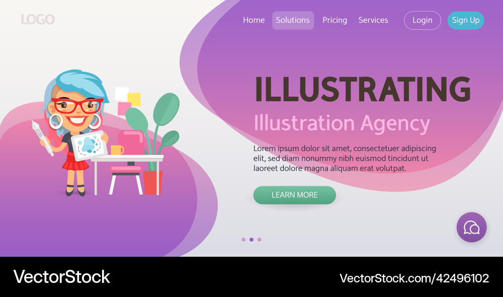 Website template vector image