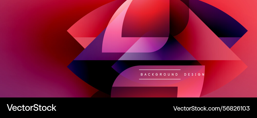 Abstract geometric shapes overlap creating Vector Image