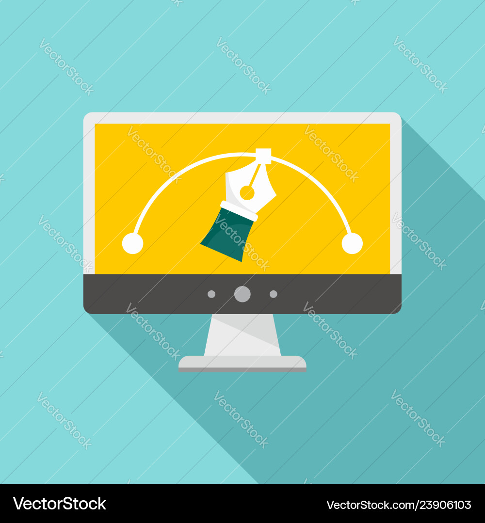 Architect draw computer icon flat style Vector Image