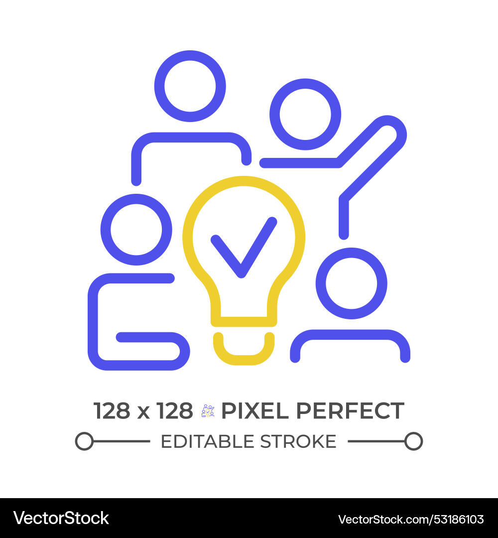 Brainstorming two color line icon Vector Image