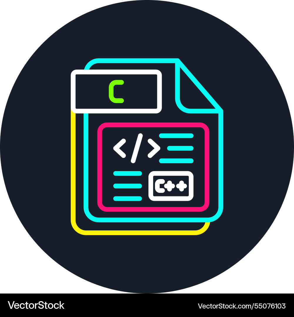 C line multi color icon vector image
