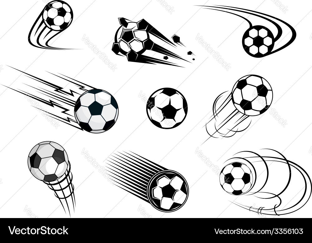 Dynamic Soccer Ball Set vector image