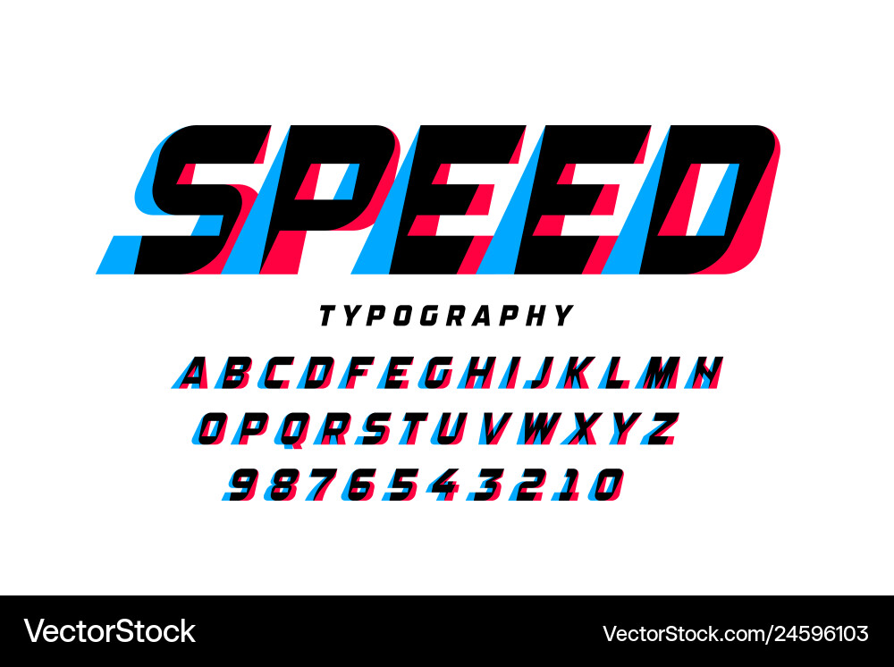 Dynamic Speed Typography Vector Image