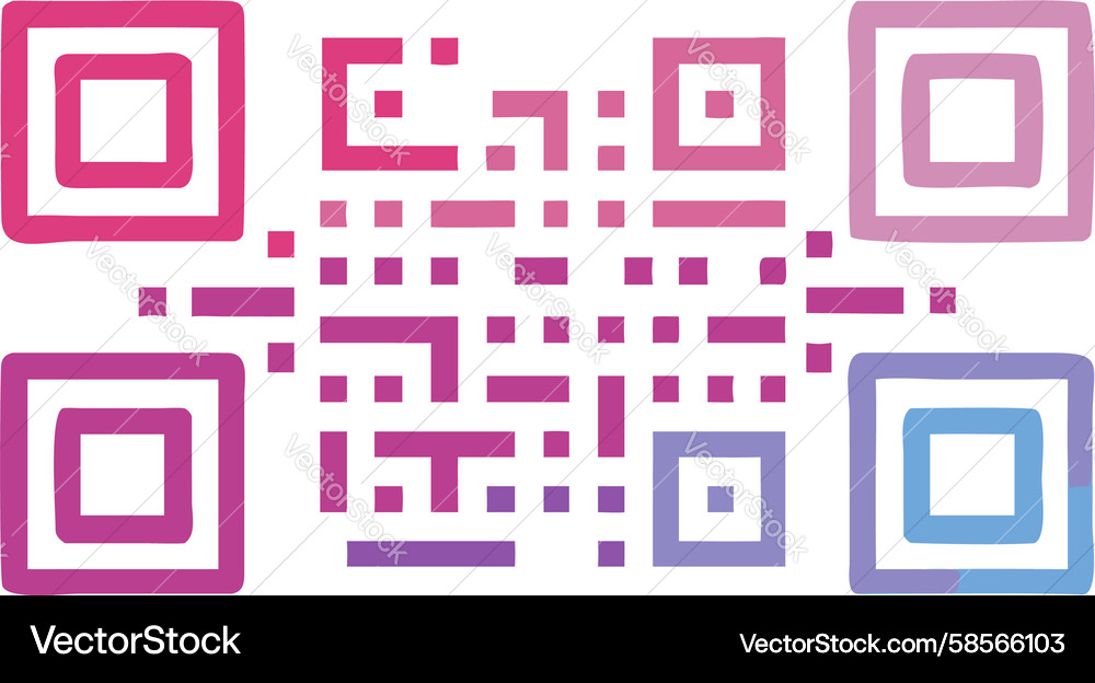 Gradient QR Code Pattern Vector Image
