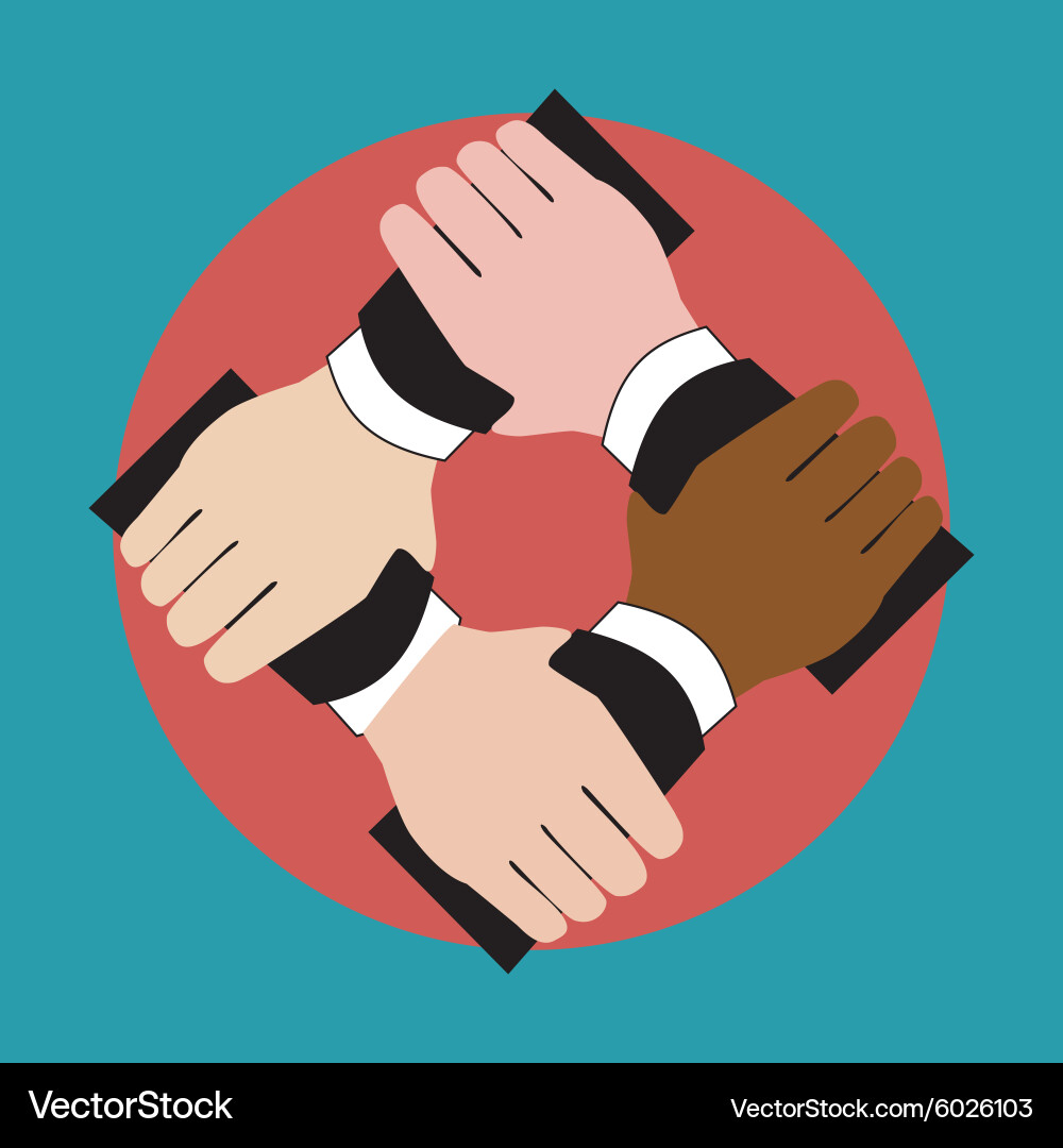 Hands Forming a Circle of Unity vector image