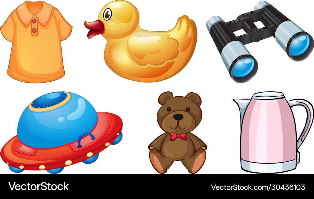 Large set different items on white background Large set different items on white background vector image