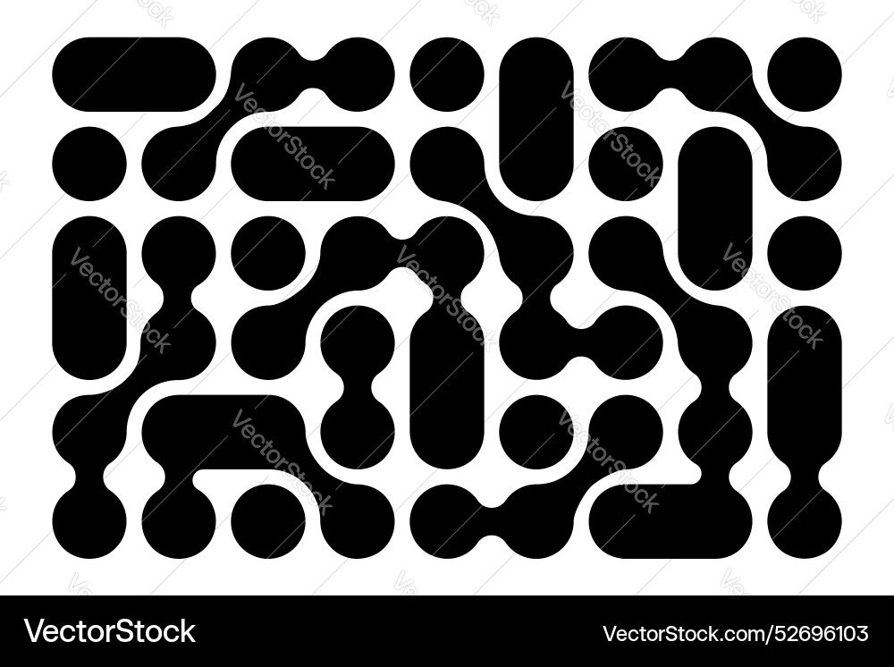 Metaballs pattern connected points liquid dots vector image
