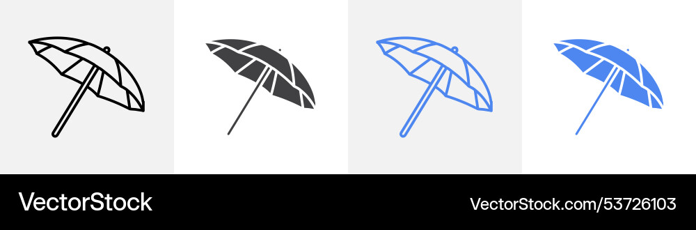 Umbrella icon set use for web Vector Image