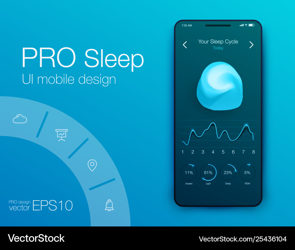 Analytics Mobile App UI vector image