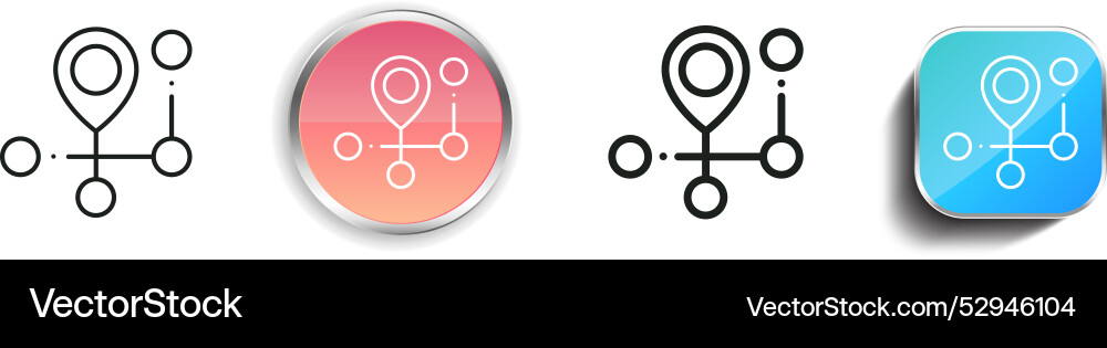 Circle icon thin linear regular and button style Circle icon thin linear regular and button style vector image