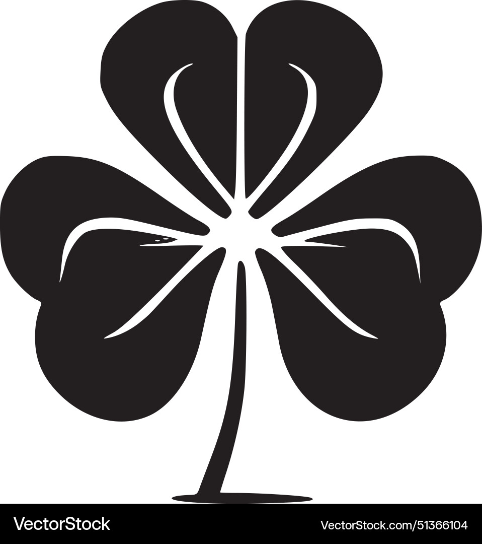 Clover - minimalist and simple silhouette Vector Image