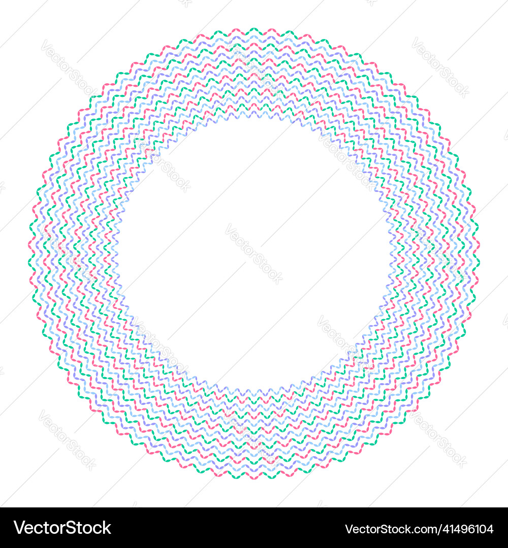 Colorful Circle Border Pattern vector image
