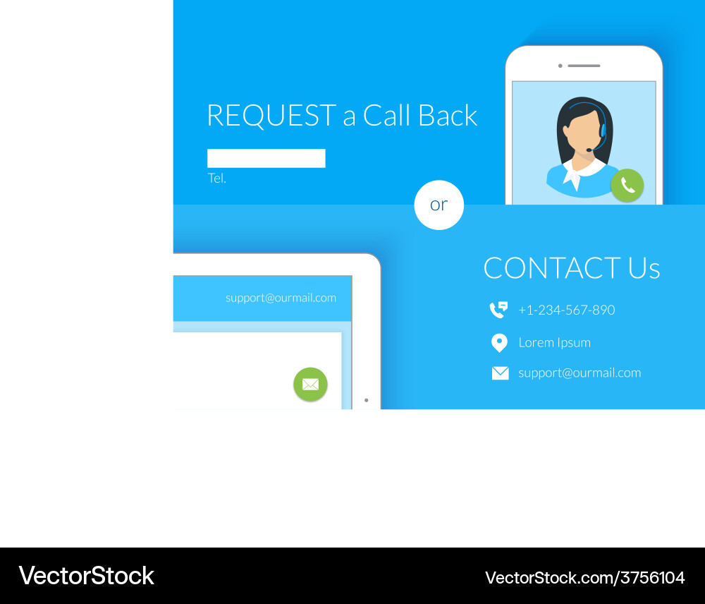 Contact Form Web Design Vector Image