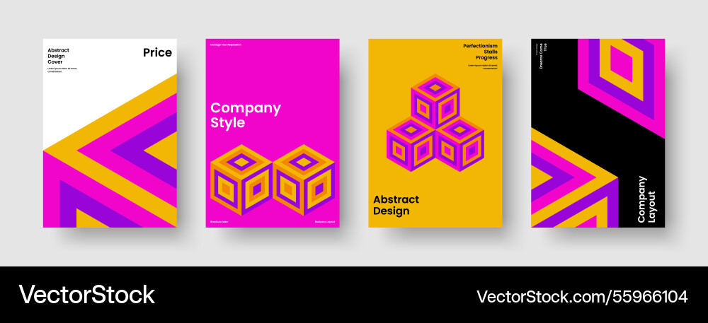 Geometric banner template isolated flyer design Geometric banner template isolated flyer design vector image