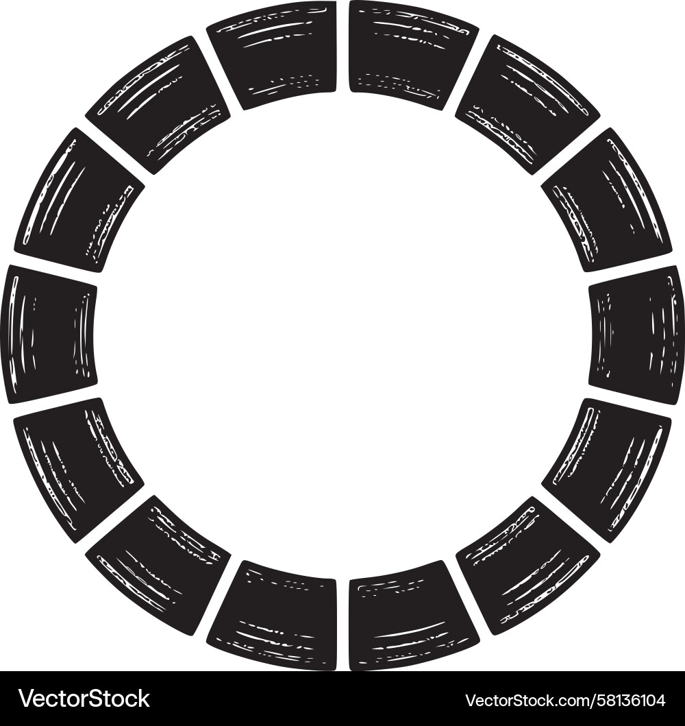 Geometric Circular Segment Icon Vector Image