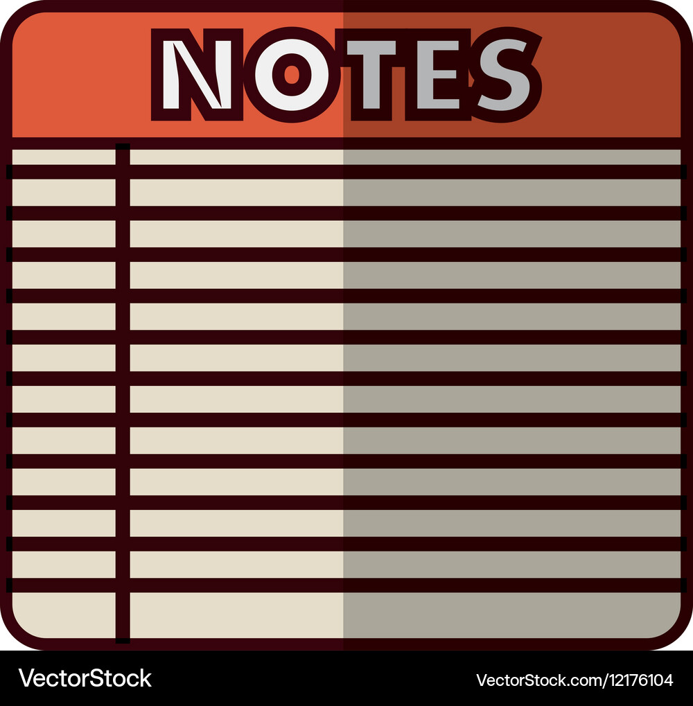 Lined notepad icon image Vector Image