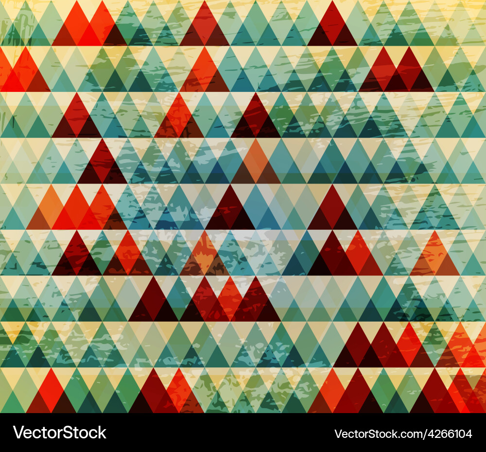 Retro Geometric Triangle Pattern vector image