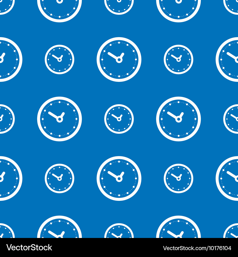 Seamless clock pattern Vector Image