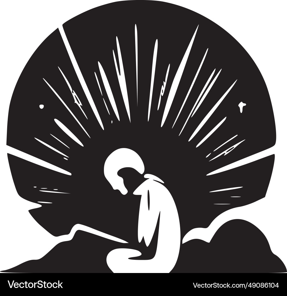 Spirituell - minimalistisches und flaches Logo Spirituell - minimalistisches und flaches Logo vektorbild