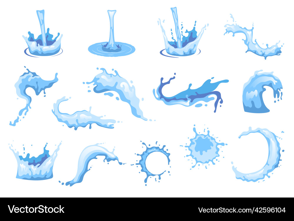 Water splashes set Water splashes set vector image