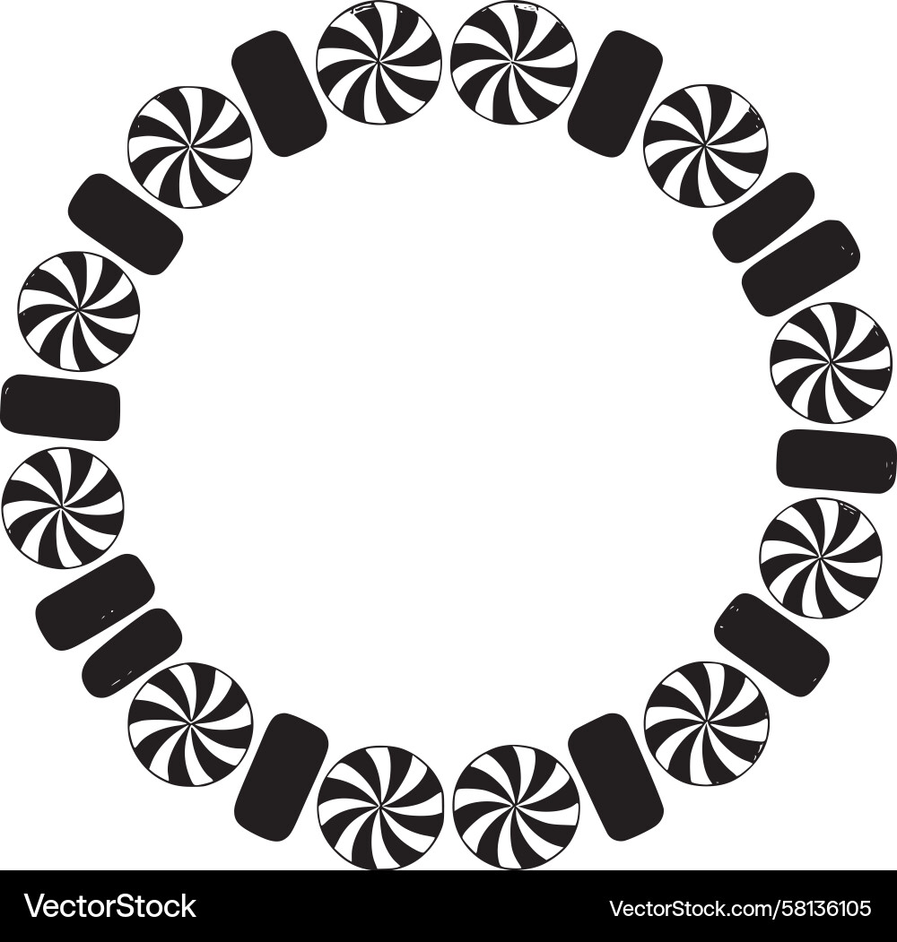 Candy Stripe Border Pattern Vector Image